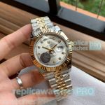 Rolex Day-Date Silver Dial 2-Tone Gold Copy Men's Watch